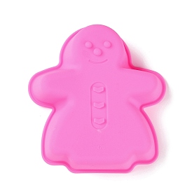 Gingerbread Man DIY Food Grade Silicone Mold, Cake Molds(Random Color is not Necessarily The Color of the Picture)