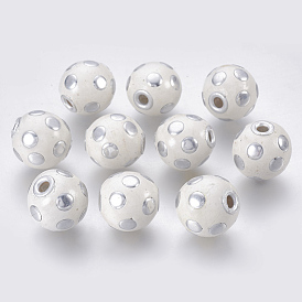 Handmade Indonesia Beads, with Aluminum Core, Round, 18x17mm, Hole: 3mm