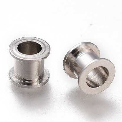 304 Stainless Steel European Bead Cores, Grommet for Polymer Clay Rhinestone Large Hole Beads Making