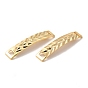 Brass Connector Charms, Cadmium Free & Lead Free, Curved Rectangle Links