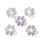 UV Plating Rainbow Iridescent Acrylic Beads, Flower