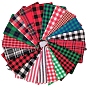 Tartan Grinding Wool Cotton Fabric Sheets, Christmas Valentine's Day, for DIY Craft Material