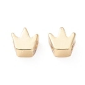 Brass Beads, Long-Lasting Plated, Crown