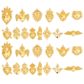 28шт 14 стили подвеска из сплава настройки кабошон, сердце крупные кулоны