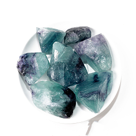Perles de fluorite naturelles brutes, pour diffuseur d'arôme, enroulement de fil, guérison par les cristaux wicca et reiki, décorations d'affichage