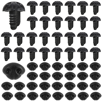 60 Pcs. Tornillos de seguridad de plástico para manualidades, narices de perro, juguetes de peluche suministros para hacer muñecas