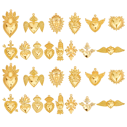 28шт 14 стили подвеска из сплава настройки кабошон, сердце крупные кулоны