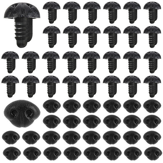 60 Pcs. Tornillos de seguridad de plástico para manualidades, narices de perro, juguetes de peluche suministros para hacer muñecas