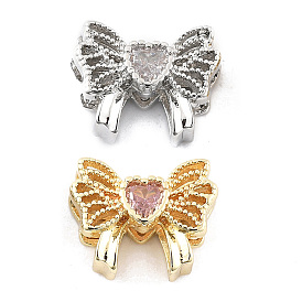 Латунные микро проложить кубического циркония бусы, без кадмия, без никеля и без свинца, бантом