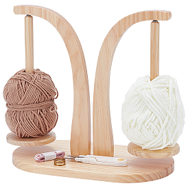 2-образный деревянный держатель нити, органайзер для ниток для вышивания с крючками для подвешивания