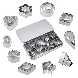 30 шт. 10 стили формочки для печенья из нержавеющей стали, разнообразные