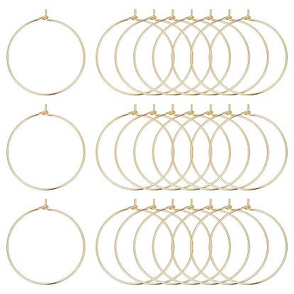 80шт. долговечные латунные серьги-кольца с покрытием, кольцо