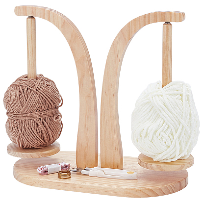 2-образный деревянный держатель нити, органайзер для ниток для вышивания с крючками для подвешивания
