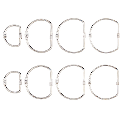 8 шт. 4 стили железные винтовые карабины-замки, д форма