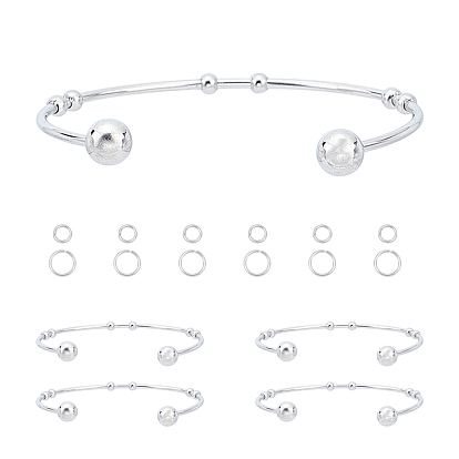 Kits para hacer brazaletes de acero inoxidable (DIY), con 304 anillos de salto abiertos de acero inoxidable