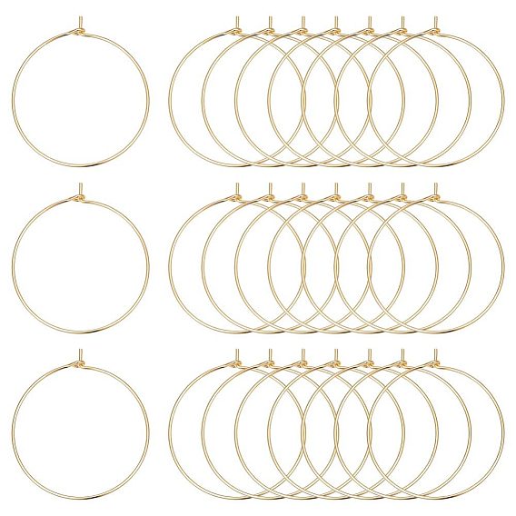 80шт. долговечные латунные серьги-кольца с покрытием, кольцо