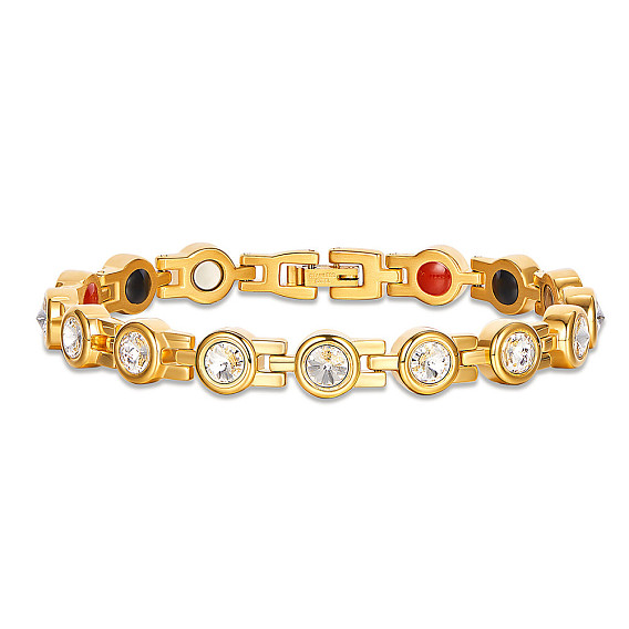 Браслеты из нержавеющей стали, с ааа класс фианитами