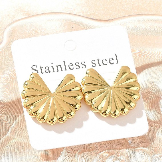 304 серьги-гвоздики из нержавеющей стали для женщин, цветок