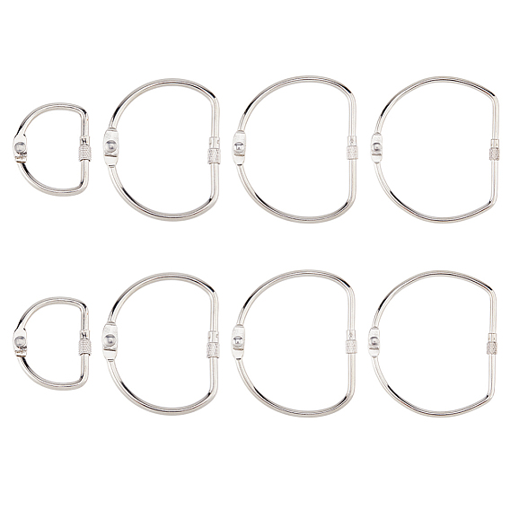 8 шт. 4 стили железные винтовые карабины-замки, д форма