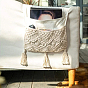 Cotton Macrame Book Magazine Storage Bag, Couch Hanging Macrame Basket, Boho String Bag