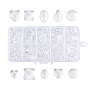 Transparent Glass Cabochons, Mixed Shapes