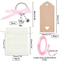 PandaHall Elite DIY Angel Series Keychain Gift Kits, Including Wing Alloy Keychain, Organza Gift Bags, Ribbon and Jewelry Display Tags