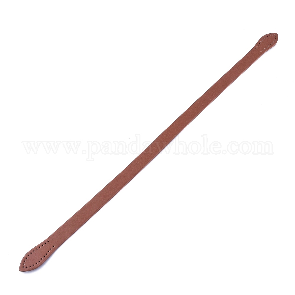 China Factory PU Leather Bag Handles, for Purse Making Supplies  60x2.15~2.85x0.25cm, Hole: 1.8mm in bulk online 