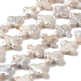 Hebras de perlas keshi de perlas barrocas naturales, perla cultivada de agua dulce, dardo