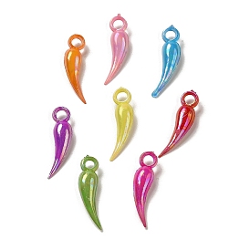 Plating Opaque Acrylic Pendants, AB Color, Pepper