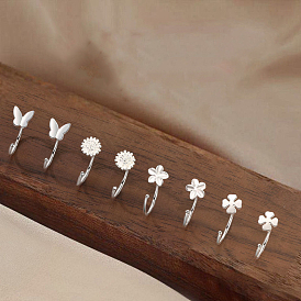 999 изящные серебряные серьги-гвоздики, серебряные