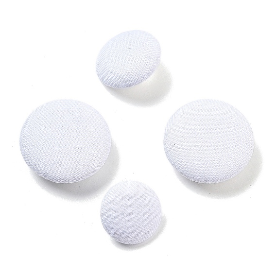 Cloth Shank Buttons, with Zinc Alloy Findings, Flat Round, for Overcoat Garment Accessories, 1-Hole