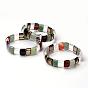 Gemstone Beads Stretch Bracelets, Rectangle