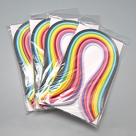 Rectangle 26 Colors Quilling Paper Strips, Mixed Sizes
