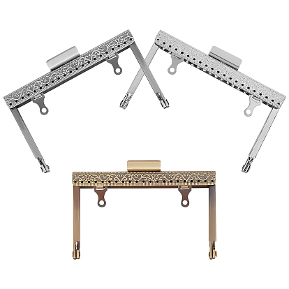 3Pcs 3 Colors Iron Purse Frame Handle, for Bag Sewing Craft Tailor Sewer