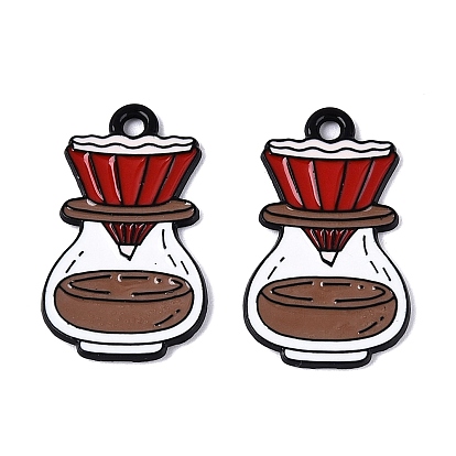 Подвески из эмалевого сплава с краской для выпечки, амулеты бутылка, чёрные