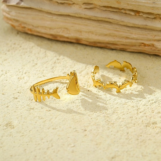 304 регулируемые открытые манжеты из нержавеющей стали для женщин, реальный 18 k позолоченный