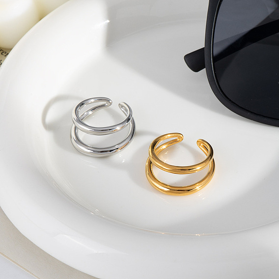 Двухслойные манжеты из нержавеющей стали для женщин