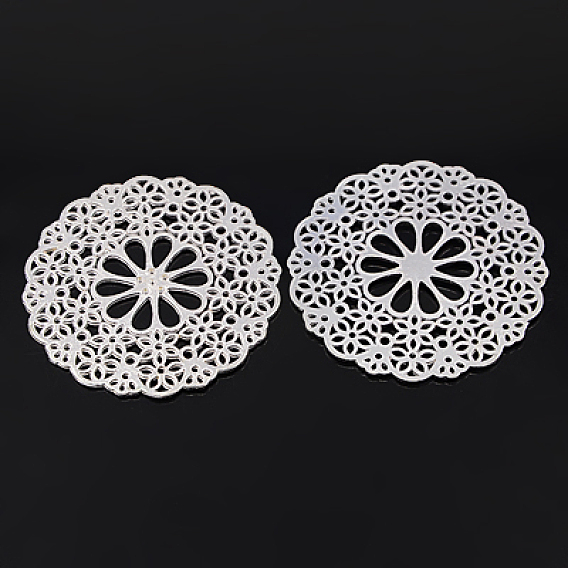 Сплавочные подвески тибетского стиля, без кадмия и без свинца, плоско-круглые, 47x1.5 мм