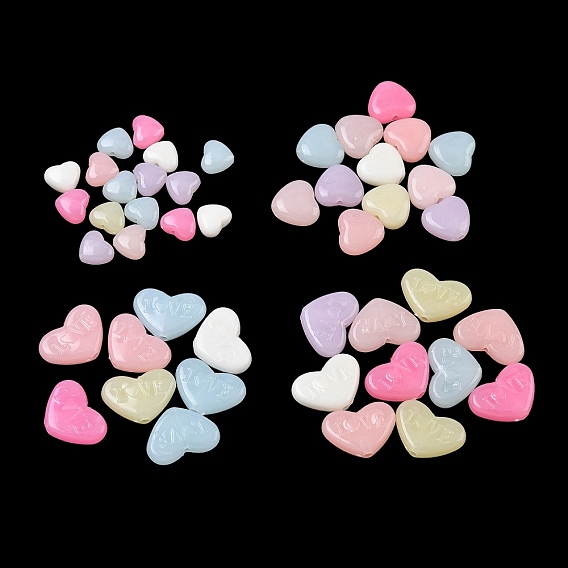 Пластиковые шарики, имитация желе, сердце