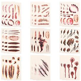 27шт. съемные временные татуировки на шрамах, водонепроницаемый, бумажные стикеры