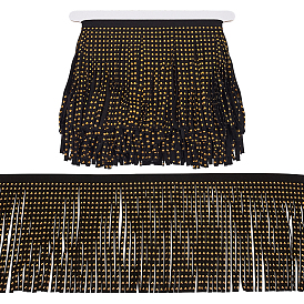 3 ярдов кисточка бахрома искусственная замшевая лента, обрезка кисточки, со стразами, для аксессуаров для одежды