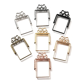 Подвесные подвески из сплава, для diy уф смолы, эпоксидная смола, без кадмия, без никеля и без свинца, прямоугольник с бантом