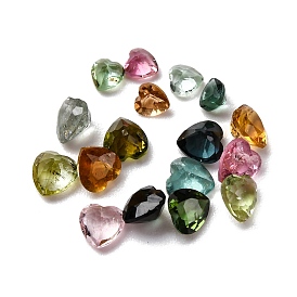 Граненые кабошоны из натурального турмалина, назад назад, формы сердца