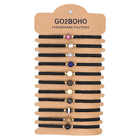 Bracelet de yoga en pierres précieuses naturelles, style ethnique, turquoise, pour hommes et femmes, perles, bijoux faits à la main