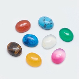 Mixed Gemstone Cabochons, Oval