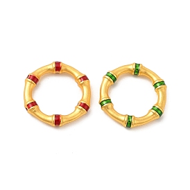 Эмалированные соединительные кольца из сплава для покрытия стойки, без свинца, без кадмии и без никеля, круглое кольцо для плавания, матовый золотой цвет