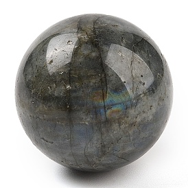 Natural Labradorite Sphere Beads, No Hole/Undrilled, Round Ball Beads