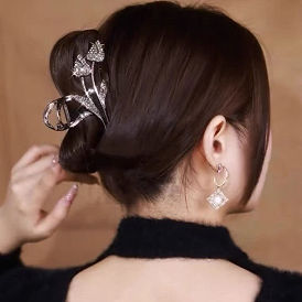 Tulip design sense clip shark clip large-scale high-end hair clip with a lot of hair on the back of the head