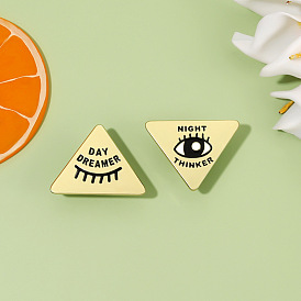 Colorful Triangle Eye Cartoon Brooch - Creative and Exquisite Gift Jewelry
