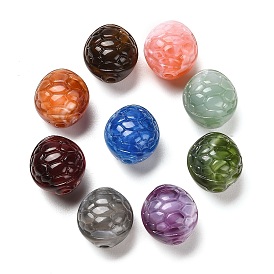 Two-tone Opaque Acrylic Beads, Turtle Shell